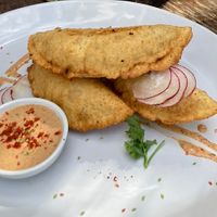 Empanadas at Chaya & Cacao in Isla Mujeres
