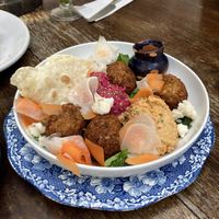 Falafel bowl at Chaya & Cacao in Isla Mujeres