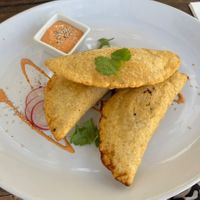 Empanadas, prepared vegan. at Chaya & Cacao in Isla Mujeres