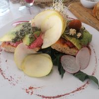 Avocado toast at Chaya & Cacao in Isla Mujeres