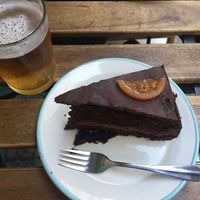 Tarta de chocolate y naranja- vegana  at La Grosera in Huelva