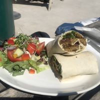 Vegan Falafel Wraps at Finleys Cafe in Wareham