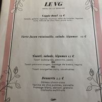 small, but fresh menu   at VG in Corsica