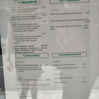 Menu July 2024 at VG in Corsica