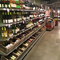 Wine selection  at EkoPlaza - Stationsweg in The Hague