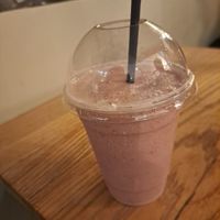 Strawberry milkshake at Second Cup in Birmingham