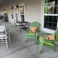Outdoor seating   at The Green Spork in Richmond Hill