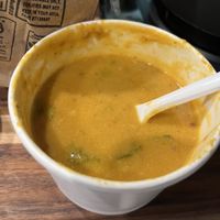 Sweet potato soupp  at The Green Spork in Richmond Hill