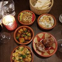 Just a few of the many vegan mezze at Palmyra in Leuven