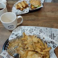 Foreground poutine, background Buffalo burger at The Vegan Pantry in Barrie