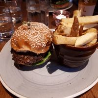 House-made vegan burger at Element in Edinburgh
