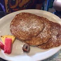 Banana pancakes  at Pele's Kitchen in Pahoa