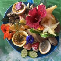 Fruit platter   at Pele's Kitchen in Pahoa