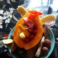 Fruit sampler at Pele's Kitchen in Pahoa