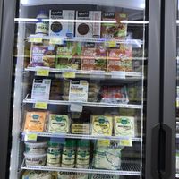 Vegan meat and cheese products at Super Joseth in Quepos