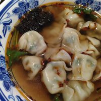 Tofu and chive dumplings in vegetable broth at Zhonghua Traditional Snacks in Cambridge