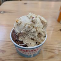 Biscoff and rocky road ice cream at Udderlicious in London