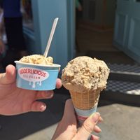 Hazelnut (cone) and biscoff (tub)   at Udderlicious in London
