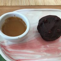 cake de alfarroba com cobertura de chocolate at Surya Cafe in Portimao