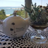 Tea and view at Surya Cafe in Portimao