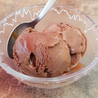 Chocolate ice cream (homemade) at Biofoodies Cafe in Toulouse