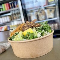 Caesar with cookie and refrigeration for pre-packaged in background  #Veganuary at Kokomo - Vine St in Vancouver