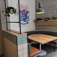 Bistro-style table nooks at Heirloom Vegetarian in West Vancouver