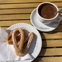 Chocolate con churros 😍  at Bar Poxé in Mallorca