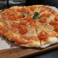 Vegan pizza  at Bar Poxé in Mallorca