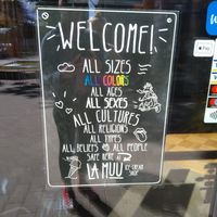 Sign at La Muu in Tallinn