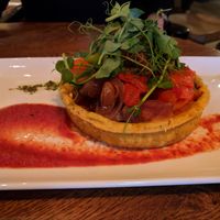 THYME-ROASTED PLUM TOMATO TART at The Castle in Castleton