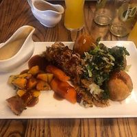 Root veg and nut roast  at The Castle in Castleton