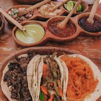 The mushroom, veggie, & carrot tacos at El Itacate in Sayulita