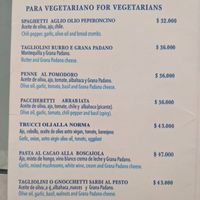 Vegetarian menu at Cevicheria Trattoria Donde Wippy in Cartagena