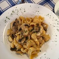  Creamy mushroom pasta (this one is vegetarian not vegan)  at Cevicheria Trattoria Donde Wippy in Cartagena