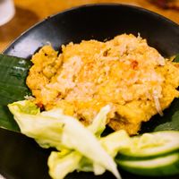 Telor Geprek (Egg with Indonesian sambal) at Bali-Bali Indonesia in Kyoto