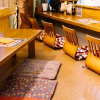 The seating area of the restaurant at Bali-Bali Indonesia in Kyoto