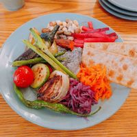 Hummus with grilled veggies! at Nova Kitchen in Seoul