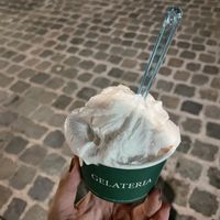 Vegan lemon and amarena yoghurt flavor   at Decadenza Gelateria in Leuven
