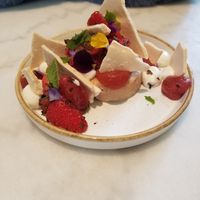 Strawberry parfait at Erpingham House in Norwich