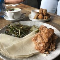 pulled jackfruit pancakes at Erpingham House in Norwich