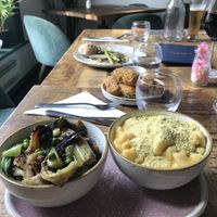mac & cheese, courgette batons at Erpingham House in Norwich