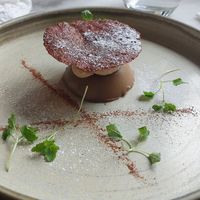 Coffee Panna Cotta at Erpingham House in Norwich