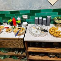 Buffet condiments and tofu/noodles at Veggie Castle - Yen Ninh in Hanoi