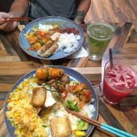 We had alreay eaten some by the time I took this photo, indicating the amoung of food you can have for 60k at Veggie Castle - Yen Ninh in Hanoi