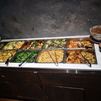 Warm buffet choices of the day at Veggie Castle - Yen Ninh in Hanoi