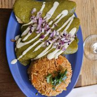 Verde enchiladas at Jajaja Mexicana - Williamsburg in Brooklyn