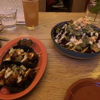 Cauliflower tacos and nachos with added guac   at Jajaja Mexicana - Williamsburg in Brooklyn