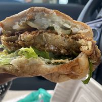 The most yummy patty!  at Des Fresh Foods in Des Moines