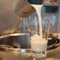 Horchata ecológica at L'Obrador de BOu, delicious! at L'Obrador de Bou in Valencia